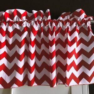 1" Chevron Print Poly Cotton Decorative Valance